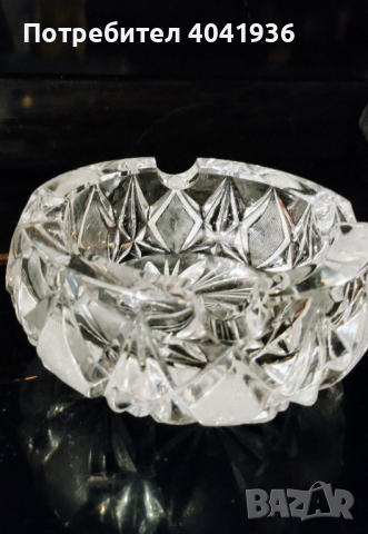 Пепелник за пури и цигари - висококачествен оловен резбован кристал