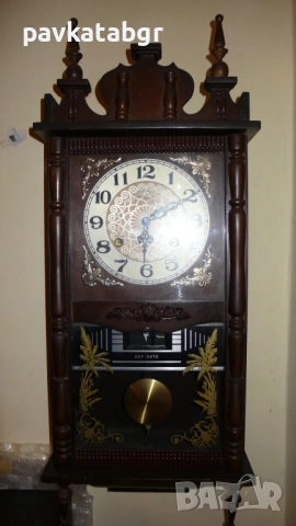 Старинен часовник, снимка 2 - Стенни часовници - 53222141