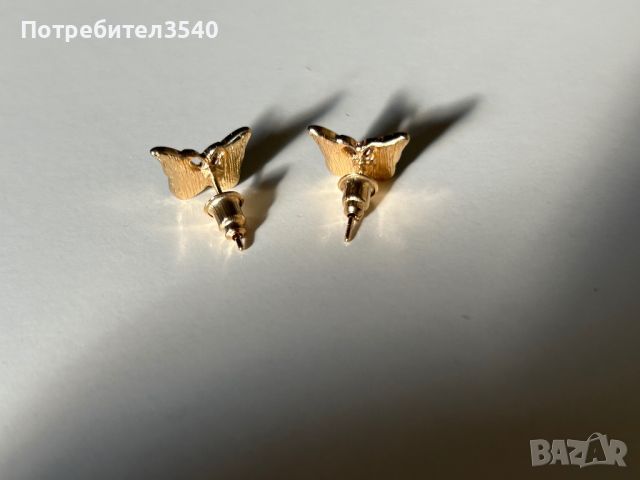 Дамски обици с пеперуди, снимка 5 - Обеци - 45079876
