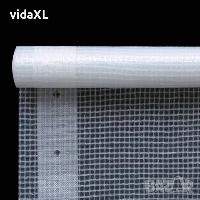 vidaXL Брезент тип Лено, 260 г/м², 2x4 м, бял（SKU:45545）, снимка 2 - Други - 49257415