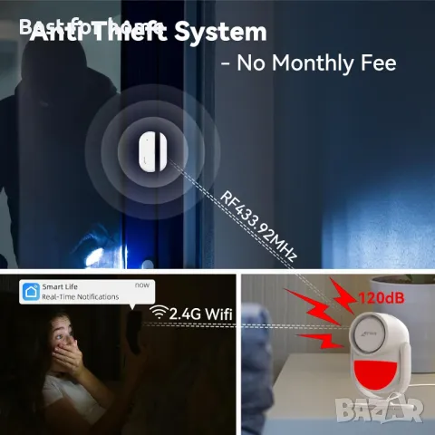 Интелигентна домашна алармена система с 2 дистанционни CPVAN, снимка 2 - Други - 49824582