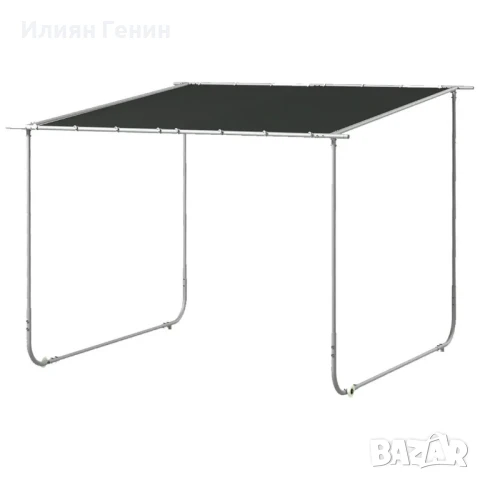 Мобилна беседка Outsunny, с колела, включва чували с пясък, метална рамка, 3x3 м, сива