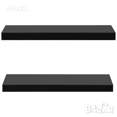 vidaXL Окачени стенни рафтове, 2 бр, черни, 60x20x3,8 см(SKU:288201), снимка 3 - Други - 49234715