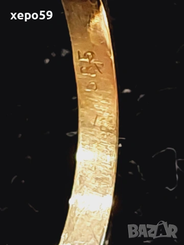 Дамски златен пръстен с коралова камея.Злато 14 карата, снимка 6 - Пръстени - 53484949