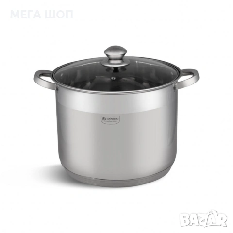 Комплект тенджери от неръждаема стомана , 10 части, Индукция, Многослойно дъно, Капаци от закалено с, снимка 2 - Съдове за готвене - 53870268