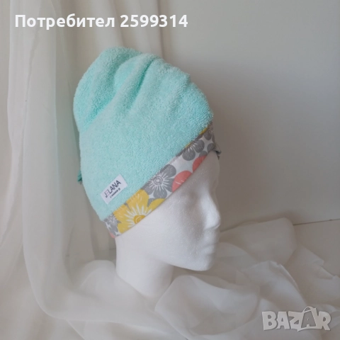 Памучна кърпа/тюрбан за коса, снимка 2 - Аксесоари за коса - 52595357