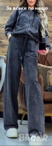 Дамски Памучен Комплект С Камъчета Код W.S.O.39, снимка 2 - Комплекти - 53591910