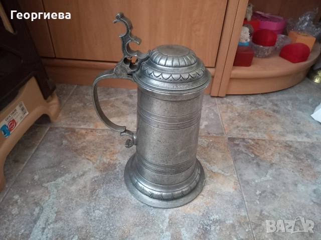 Халба оловно- цинкова, снимка 2 - Антикварни и старинни предмети - 51647564