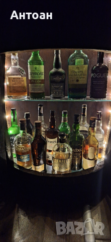 Уиски бар шкаф ръчна изработка от масив Дъб , снимка 3 - Шкафове - 45002402