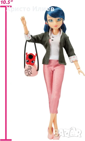 Калинката и Котарака Фигура Герой Marinette Miraculous кукла Маринет 26 см Чудотворна калинка, снимка 4 - Кукли - 50766205