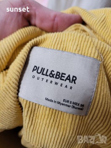 Pull& Bear  жълто късо  джинсово яке- S , снимка 8 - Якета - 45978430