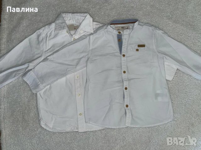 Две Детски Ризки за Момче H&M - 2-3г, снимка 1 - Детски ризи - 46886161