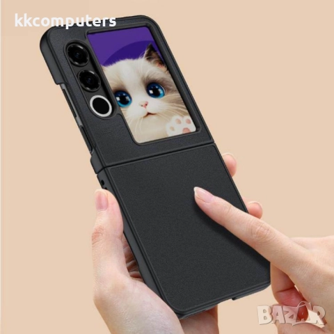 Кожен калъф с Протектор за ZTE nubia Flip2 | Цвят: Черен, Зелен, Оранжев, снимка 6 - Калъфи, кейсове - 51995115