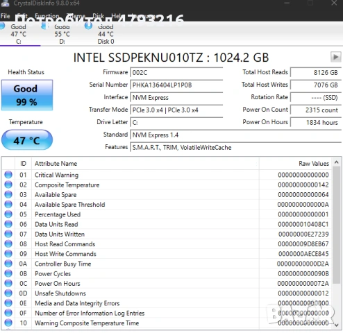 SDD 1TB Intel 670p Тествано, като ново, снимка 2 - Твърди дискове - 54255734