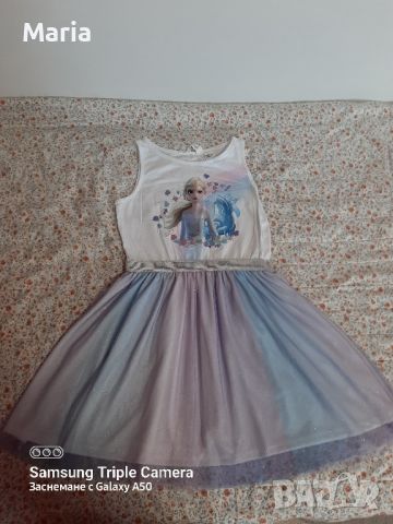 Детска рокля с Елза на ХМ , снимка 2 - Детски рокли и поли - 45161036