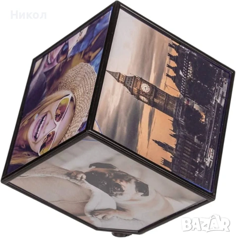 Стилна рамка за снимки- Въртящ се куб за 6 снимки Out of the blue 📸 , снимка 6 - Декорация за дома - 53832568