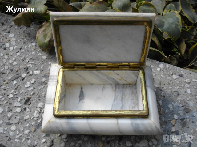 СТАРА МРАМОРНА КУТИЯ ЗА БИЖУТА , снимка 5 - Антикварни и старинни предмети - 53846555
