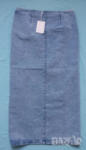 дълга дънкова пола, снимка 2 - Поли - 53403067