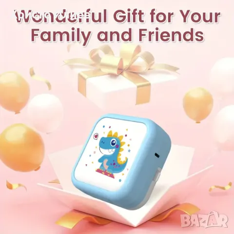 Мини термопринтер динозавър с подарък хартия и чантичка принтер с Bluetooth, снимка 3 - Други - 50222597