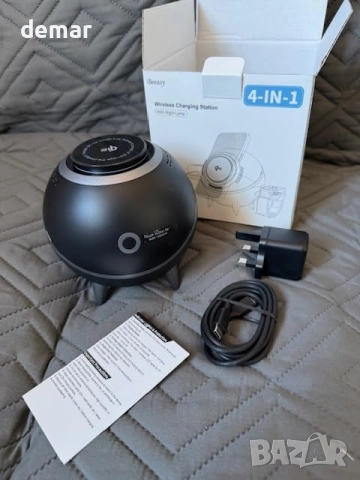 Безжично зарядно устройство Beeasy 4 в 1, Qi2 15W Magsafe, въртящо се, снимка 9 - Безжични зарядни - 52118284