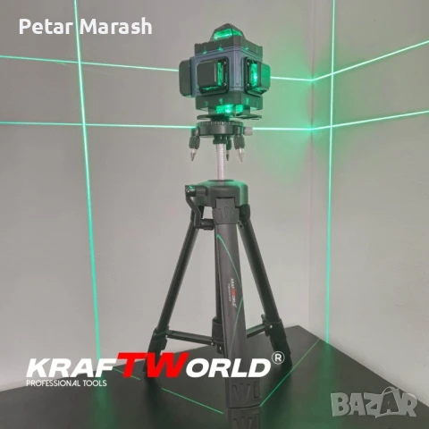 Акумулаторен комплект KraftWorld 5в1 – Лазерен Нивелир, Гайковерт – Винтоверт, Перфоратор, Ъглошлайф, снимка 5 - Винтоверти - 51051114