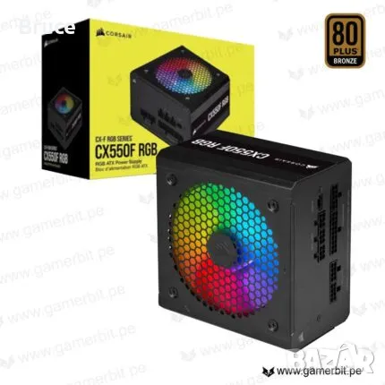 Мoдулно захранване Corsair CX550F RGB 550W ATX 2.4, EPS12V 2.92, снимка 1 - Захранвания и кутии - 48158875