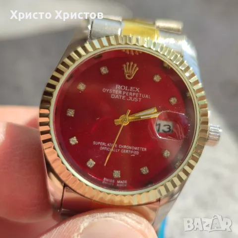 Дамски луксозни часовници 6 цвята Rolex Oyster Perpetual Datejust bicolour , снимка 6 - Дамски - 46997682