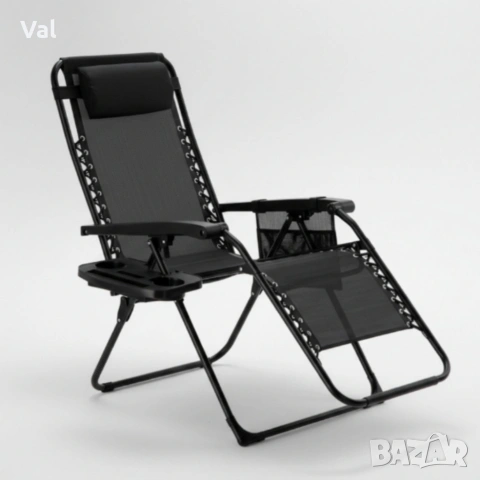 Сгъваем градински шезлонг Zero Gravity - ефект на нулева гравитация за максимален релакс, снимка 3 - Градински мебели, декорация  - 53821942