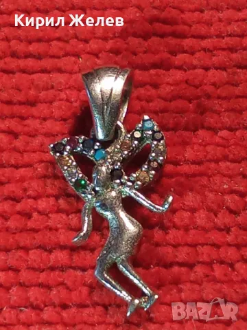 ФИГУРАЛЕН СКЪПОЦЕНЕН СРЕБЪРЕН ПЕНДАНТ ФЕЯ СРЕБРО 925 с БЯЛА ПОЗЛАТА и РАЗНОЦВЕТНИ ЦИРКОНИ 45585, снимка 10 - Колиета, медальони, синджири - 49001664