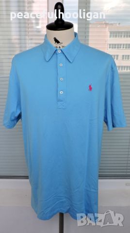 Polo Ralph Lauren Golf Mens Pima Cotton Light Blue Polo T-Shirt Size L/XL, снимка 1 - Тениски - 46295719