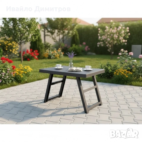 Сгъваема пикник маса-къмпинг масичка – Антрацит, снимка 3 - Маси - 54215804