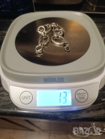 Дамска сребърна гривна , снимка 4 - Гривни - 52416909