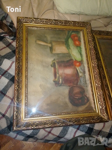 картини Анастас Стайков 1941г-бартер злато златен синджир златен ланец по договаряне , снимка 2 - Антикварни и старинни предмети - 53581613