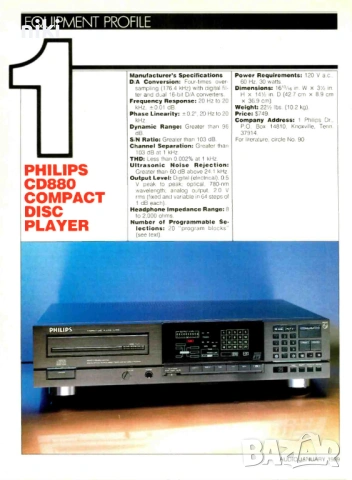 Philips CD-880 TDA-1541A S-1, снимка 2 - Ресийвъри, усилватели, смесителни пултове - 53853300