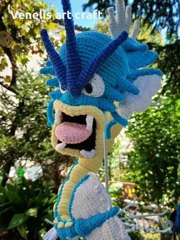 Gyarados Pokémon Гарадос / Покемон Плетена играчка , снимка 3 - Колекции - 51901665