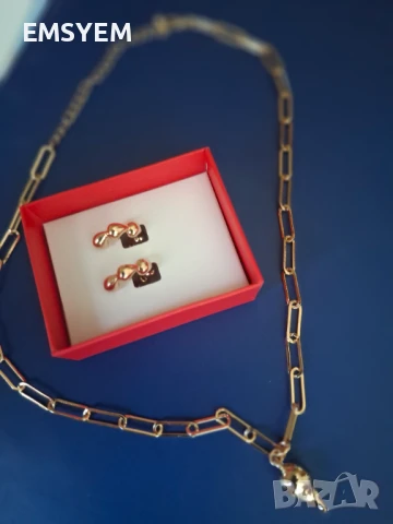 Комплект колие и обици Chloe, снимка 2 - Бижутерийни комплекти - 50835189