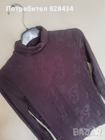 Черно релефно поло Corso Italia, снимка 3 - Блузи с дълъг ръкав и пуловери - 44956083