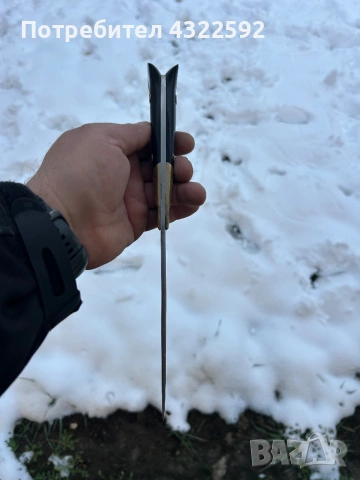 Нож Кован от танкова шпилка, снимка 2 - Ножове - 53326672