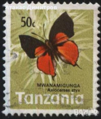 Клеймована марка Фауна Пеперуда 1973 от Танзания, снимка 1 - Филателия - 45744215