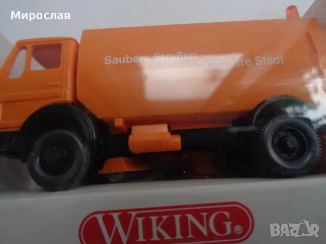 WIKING H0 1/87 MERCEDES КАМИОН ЗА МИЕНЕ НА УЛИЦИ МОДЕЛ, снимка 4 - Колекции - 47421453