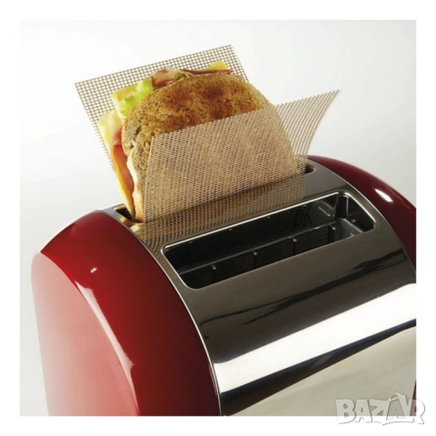 Мрежа за тостер, за сандвич 2бр. NoStik, 14x34см., до 260°, кафяв, в плик, снимка 6 - Други - 52112841