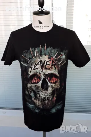 Slayer Burning Cross 2017 N.A. Tour Tee Men`s T-shirt Small Black, снимка 1 - Тениски - 47090439