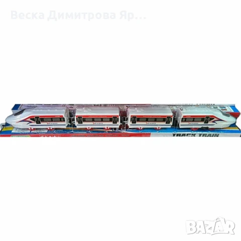 Влак Стрела с 4 вагона - Вълнуващо пътуване за малките любители на влакове, снимка 4 - Влакчета, самолети, хеликоптери - 51021105