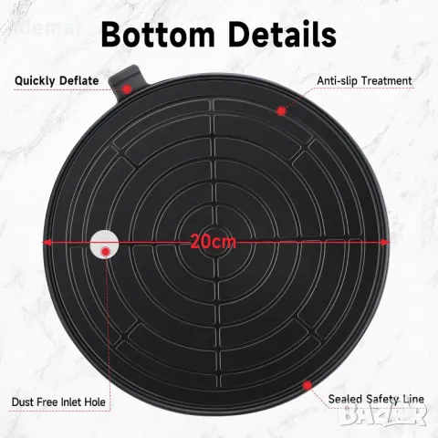ZHJAN 20 см вендузи за стъкло с кутия за носене, товароподемност 160 кг (2 броя), снимка 5 - Други инструменти - 49885905