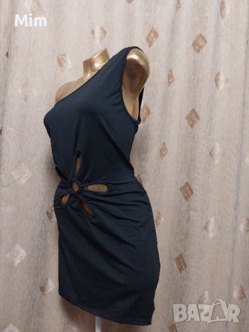 4XL Черна рокля със изрязано цвете , снимка 7 - Рокли - 45216064