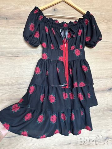 SALE Рокля Black Roses, снимка 3 - Рокли - 46628341