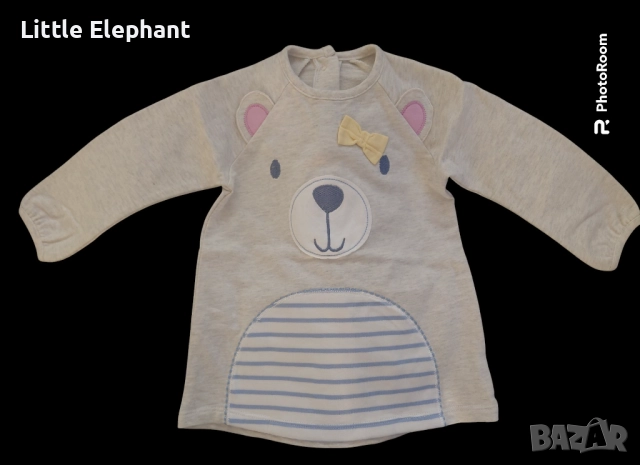 Туника с дълъг ръкав за 9-12 мес момиченце"Happy Teddy bear",колекция"Animals",Англия/нова