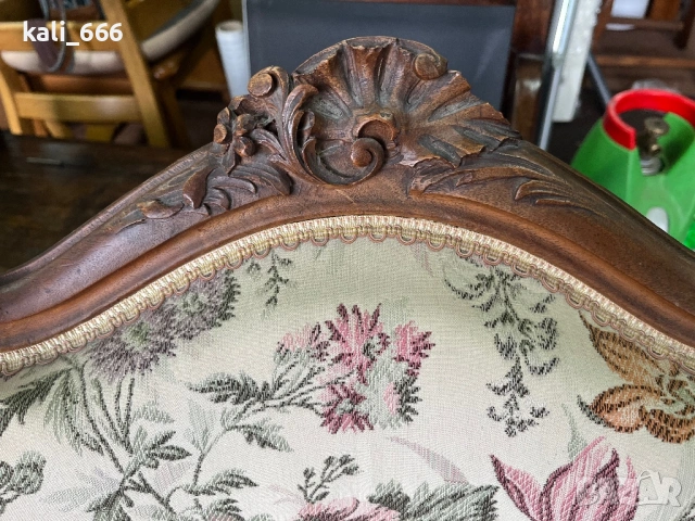 Старинно кресло внос от Нидерландия, снимка 11 - Дивани и мека мебел - 53427484