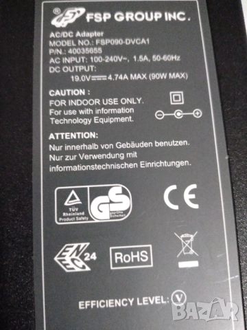 Зарядно за лаптоп FSP Group FSP090-DVCA1 19V, 4.74A, 90W, снимка 4 - Части за лаптопи - 52433740