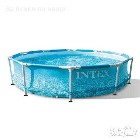 Intex Плажен басейн с метална рамка, 305x76 см, снимка 1 - Басейни и аксесоари - 45888514